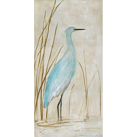 Soft Egret I Gold Ornate Wood Framed Art Print with Double Matting by Swatland, Sally