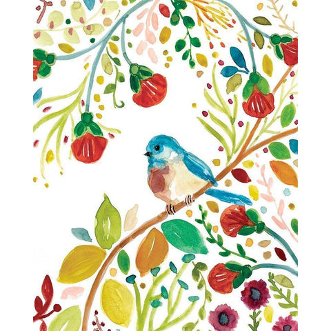 Morning Song II White Modern Wood Framed Art Print by Robinson, Carol