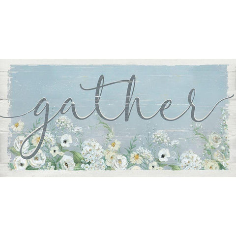 Gather Garden White Modern Wood Framed Art Print by Swatland, Sally