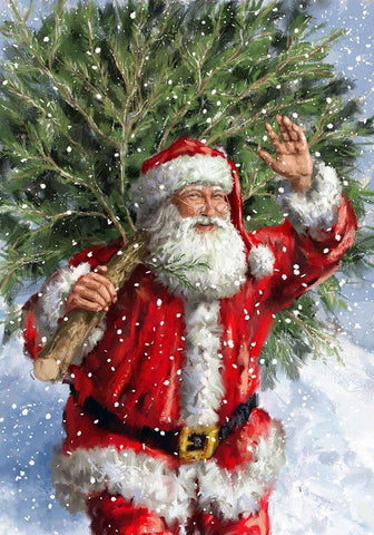 Christmas Tree Farm White Modern Wood Framed Art Print with Double Matting by Corti, Marcello