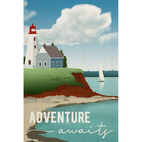 Adventure White Modern Wood Framed Art Print by Robinson, Carol