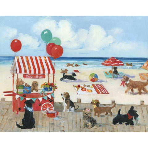 Beach Bark Park I Gold Ornate Wood Framed Art Print with Double Matting by Swatland, Sally