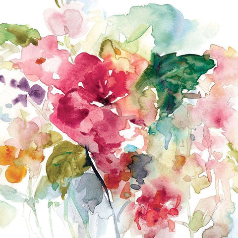 Citrus Floral Gold Ornate Wood Framed Art Print with Double Matting by Robinson, Carol