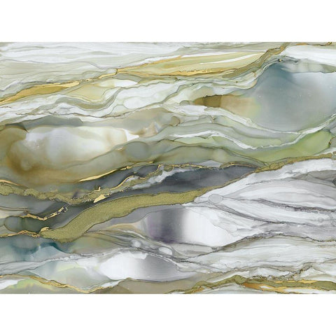 Marbled Glass I White Modern Wood Framed Art Print by Robinson, Carol