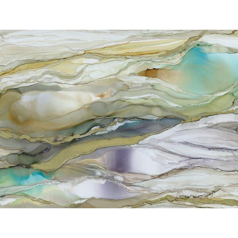 Marbled Glass III White Modern Wood Framed Art Print by Robinson, Carol