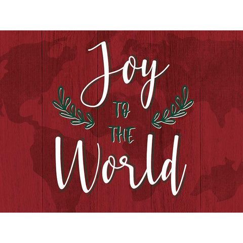 Joy to the World Gold Ornate Wood Framed Art Print with Double Matting by CAD Designs