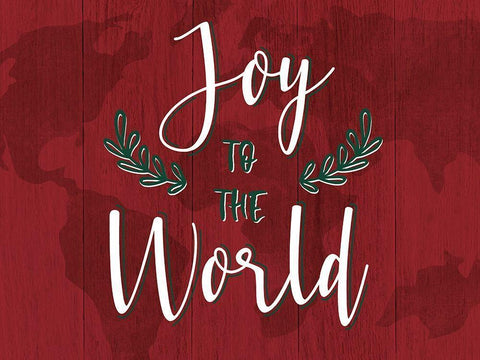 Joy to the World Black Ornate Wood Framed Art Print with Double Matting by CAD Designs