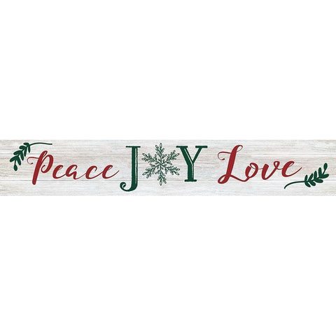 Peace Joy Love Gold Ornate Wood Framed Art Print with Double Matting by CAD Designs