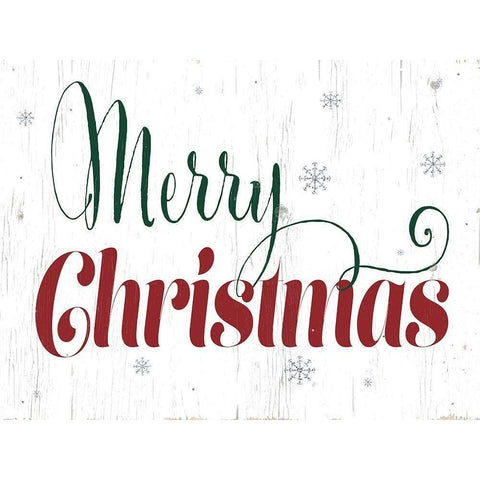 Merry Christmas White Modern Wood Framed Art Print by CAD Designs