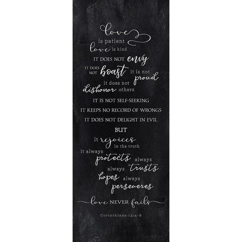 Love Is Black Modern Wood Framed Art Print by Carpentieri, Natalie