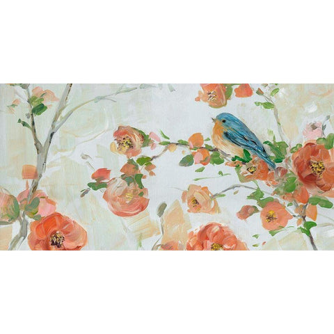 Bluebird Spring Day II Gold Ornate Wood Framed Art Print with Double Matting by Swatland, Sally