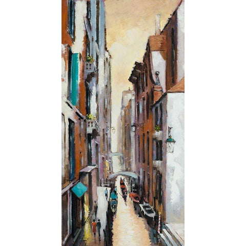Canal View II Black Modern Wood Framed Art Print by Orme, E. Anthony