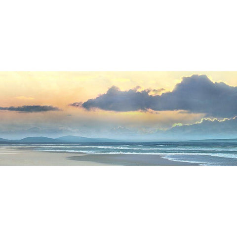 Blue Horizon White Modern Wood Framed Art Print by Calascibetta, Mike