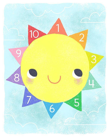 Counting Sun Black Ornate Wood Framed Art Print with Double Matting by Doyle, Lizzy