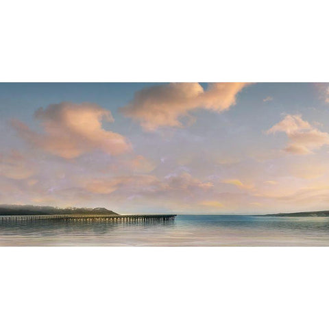 A Long Walk Black Modern Wood Framed Art Print by Calascibetta, Mike