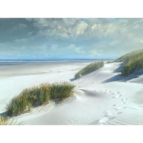 White Sands Black Modern Wood Framed Art Print by Calascibetta, Mike