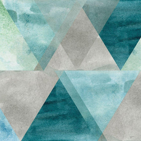 Tri Montage White Modern Wood Framed Art Print with Double Matting by Craven, Katrina