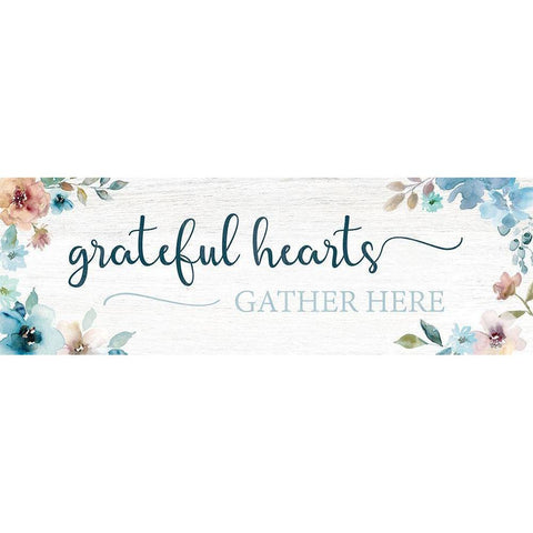 Grateful Hearts White Modern Wood Framed Art Print by Robinson, Carol