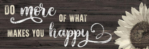 Makes You Happy Black Ornate Wood Framed Art Print with Double Matting by Carpentieri, Natalie