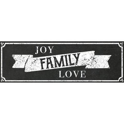 Joy Family Love Gold Ornate Wood Framed Art Print with Double Matting by CAD Designs