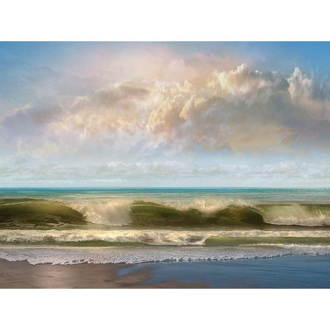 Beach Break Black Modern Wood Framed Art Print by Calascibetta, Mike