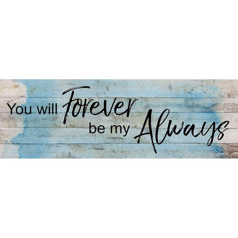 Forever Always Black Modern Wood Framed Art Print by Craven, Katrina