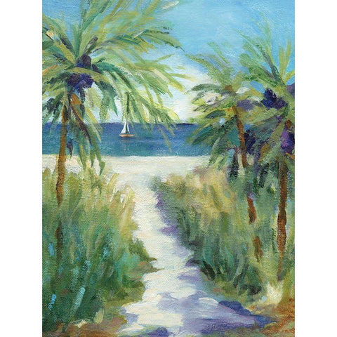 Pacific Jewel Black Modern Wood Framed Art Print with Double Matting by Robinson, Carol