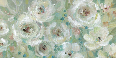 Pastel Symphony White Modern Wood Framed Art Print with Double Matting by Robinson, Carol