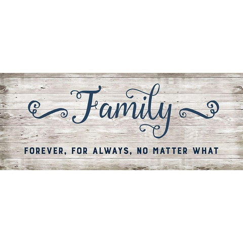 Family Forever Black Modern Wood Framed Art Print with Double Matting by Murray, Amanda