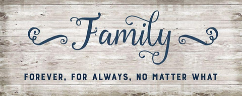 Family Forever Black Ornate Wood Framed Art Print with Double Matting by Murray, Amanda