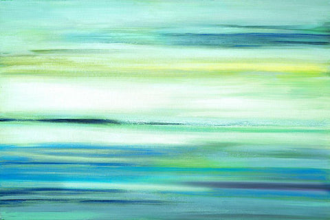 Above The Blue White Modern Wood Framed Art Print with Double Matting by Shapiro, Judith