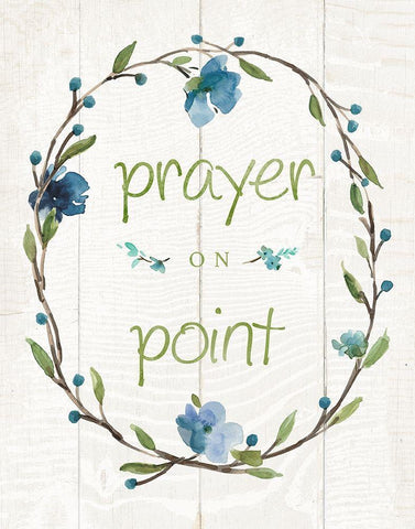 Prayer On Point White Modern Wood Framed Art Print with Double Matting by Robinson, Carol