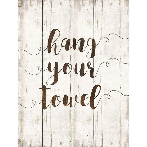 Hang Your Towel Gold Ornate Wood Framed Art Print with Double Matting by Murray, Amanda