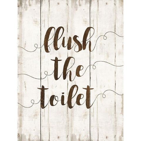 Flush The Toilet Black Modern Wood Framed Art Print with Double Matting by Murray, Amanda