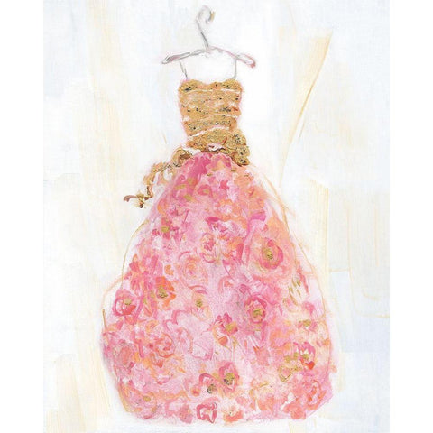 Ball Gown II White Modern Wood Framed Art Print by Swatland, Sally