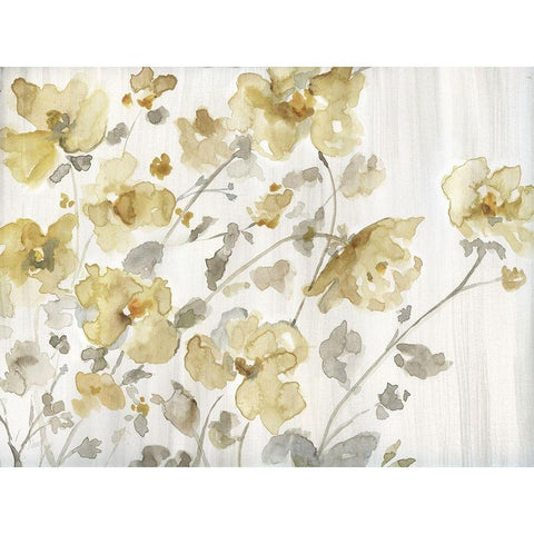 Blooming Neutral White Modern Wood Framed Art Print by Nan