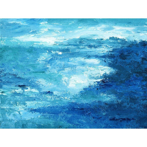 Crashing Waves II White Modern Wood Framed Art Print by Nan