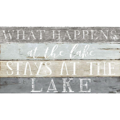 What Happens at the Lake Gold Ornate Wood Framed Art Print with Double Matting by CAD Designs