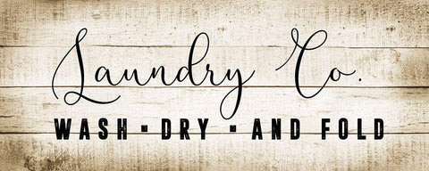 Laundry Co. White Modern Wood Framed Art Print with Double Matting by CAD Designs