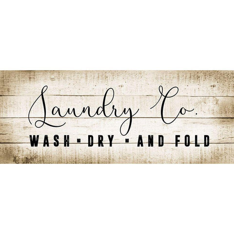 Laundry Co. Black Modern Wood Framed Art Print by CAD Designs