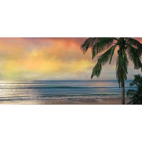 Sunset Cove Black Modern Wood Framed Art Print by Calascibetta, Mike
