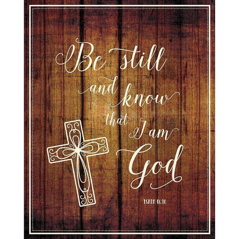 Be Still Gold Ornate Wood Framed Art Print with Double Matting by Murray, Amanda