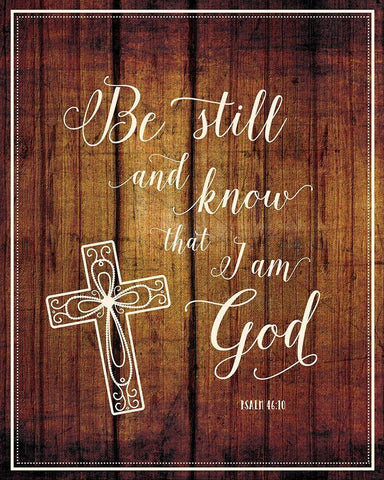 Be Still White Modern Wood Framed Art Print with Double Matting by Murray, Amanda