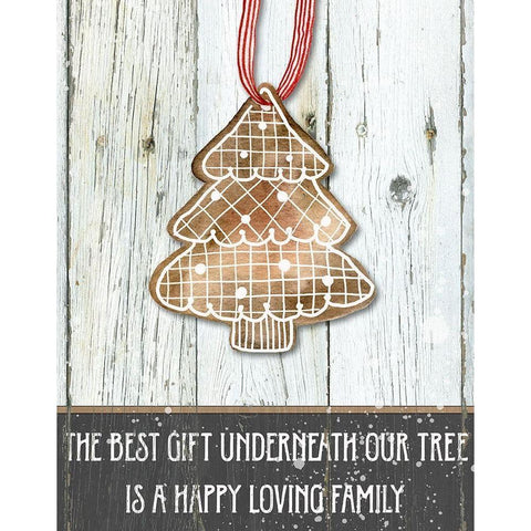 Gingerbread Tree White Modern Wood Framed Art Print by Robinson, Carol