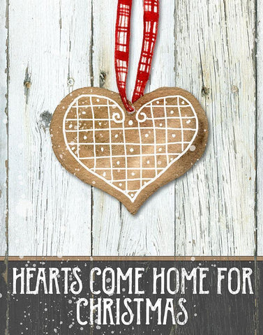 Gingerbread Heart Black Ornate Wood Framed Art Print with Double Matting by Robinson, Carol