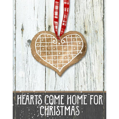 Gingerbread Heart Gold Ornate Wood Framed Art Print with Double Matting by Robinson, Carol