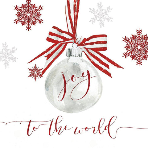 Joy Ornament White Modern Wood Framed Art Print by Robinson, Carol