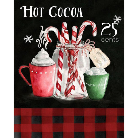 Cocoa Chalk Black Modern Wood Framed Art Print with Double Matting by Robinson, Carol