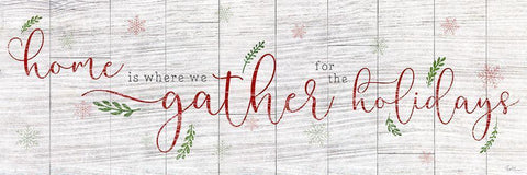 Holidays Gather Black Ornate Wood Framed Art Print with Double Matting by Carpentieri, Natalie