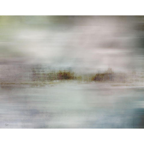 Misty Islands White Modern Wood Framed Art Print by Nan